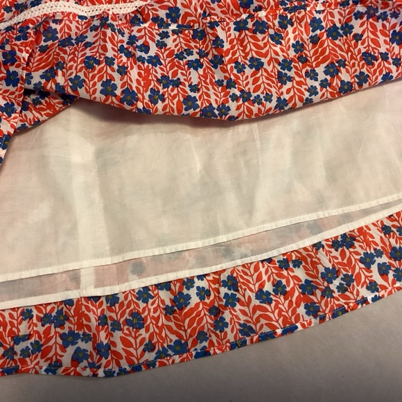 J. Crew Factory Floral Mini Skirt in Red and Blue SZ Large VGC - Picture 6 of 11
